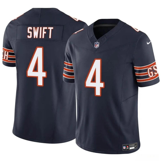 Chicago Bears #4 D’Andre Swift Navy 2023 F.U.S.E. Vapor Stitched Jersey