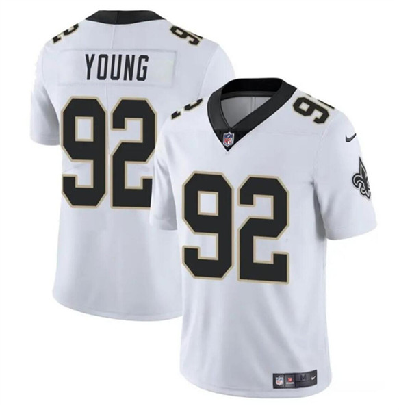 New Orleans Saints #92 Chase Young White Vapor Limited Stitched Jersey