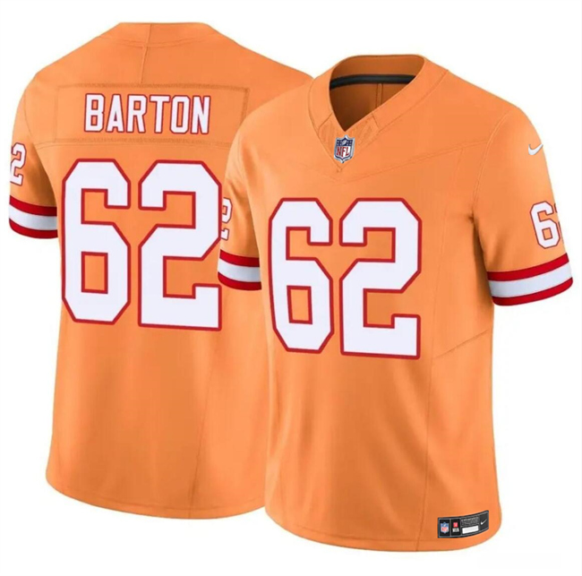 Tampa Bay Buccaneers #62 Graham Barton Orange 2024 Draft F.U.S.E. Throwback Limited Stitched Jersey