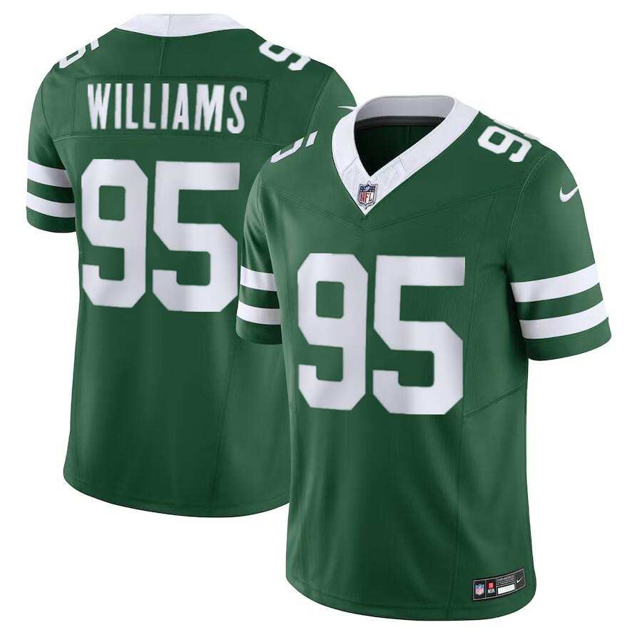 New York Jets #95 Quinnen Williams Green 2024 F.U.S.E. Vapor Limited Stitched Jersey