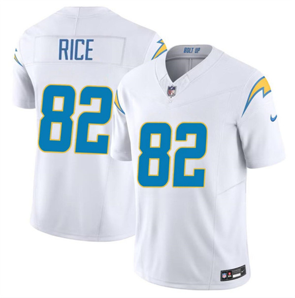 Los Angeles Chargers #82 Brenden Rice White 2024 Draft F.U.S.E. Vapor Limited Stitched Jersey