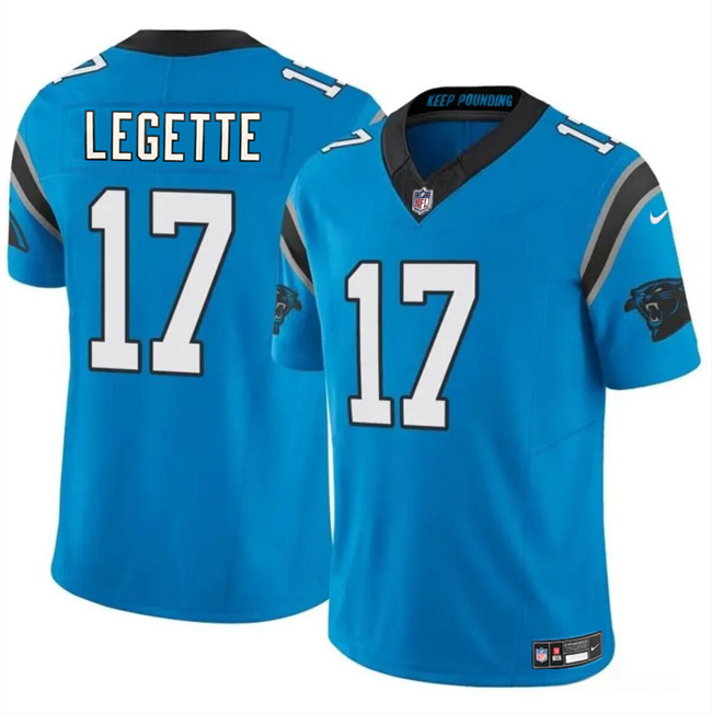 Carolina Panthers #17 Xavier Legette Blue 2024 Draft F.U.S.E. Vapor Limited Stitched Jersey