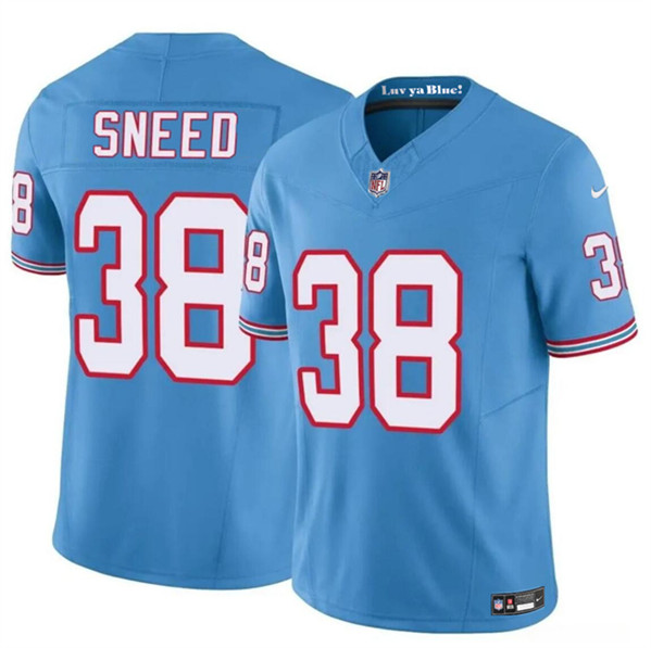 Tennessee Titans #38 L'Jarius Sneed Blue 2024 F.U.S.E. Throwback Vapor Limited Stitched Jersey