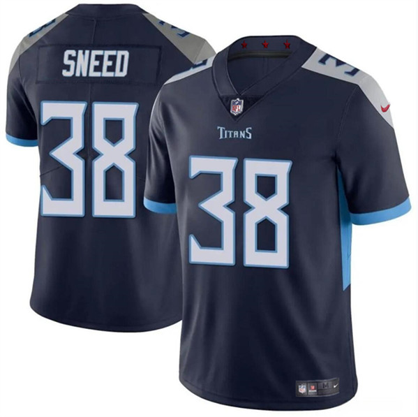Tennessee Titans #38 L'Jarius Sneed Navy Vapor Limited Stitched Jersey