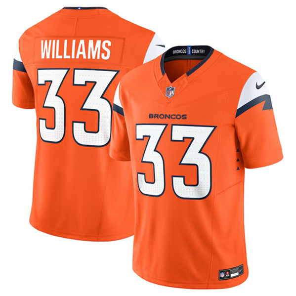 Denver Broncos #33 Javonte Williams Orange 2024 F.U.S.E. Alternate Vapor Limited Stitched Jersey