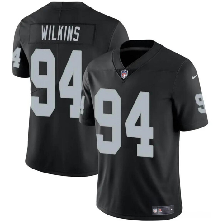 Las Vegas Raiders #94 Christian Wilkins Black Vapor Stitched Jersey
