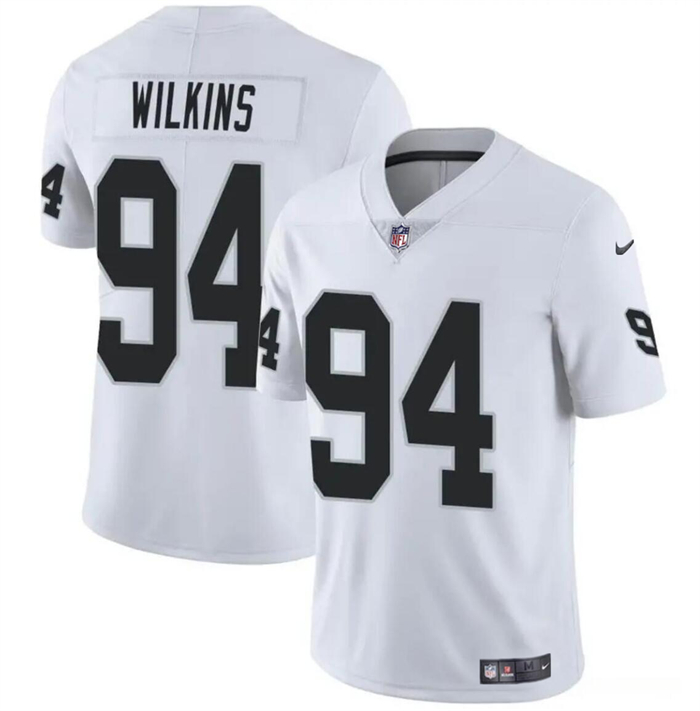 Las Vegas Raiders #94 Christian Wilkins White Vapor Stitched Jersey