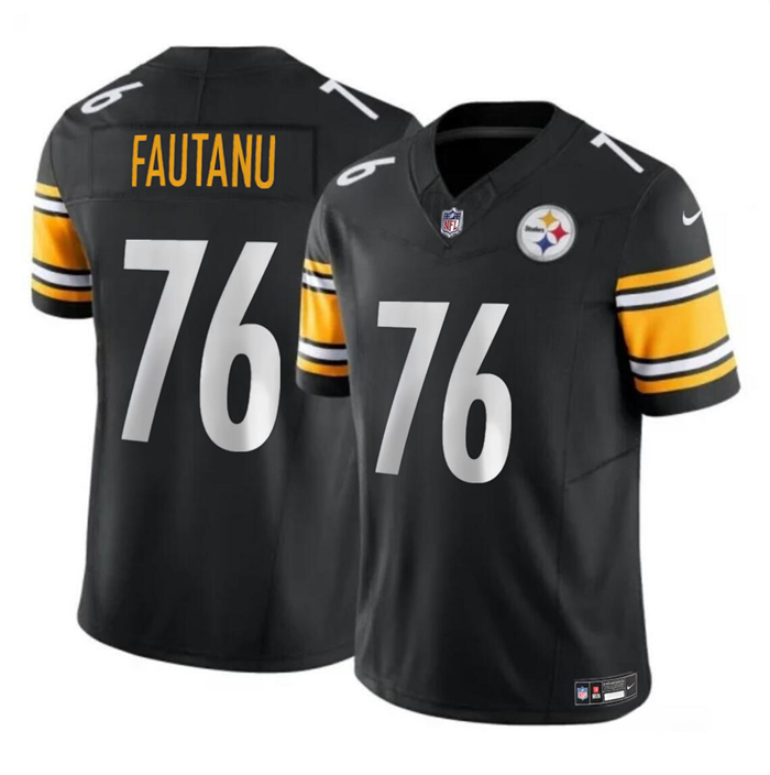 Pittsburgh Steelers #76 Troy Fautanu Black 2024 Draft F.U.S.E. Vapor Untouchable Limited Stitched Jersey