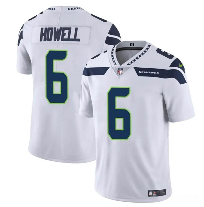 Seattle Seahawks #6 Sam Howell White Vapor Limited Stitched Jersey