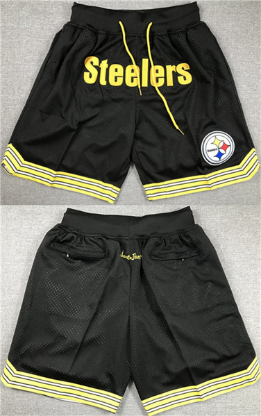 Pittsburgh Steelers Black Shorts (Run Small)
