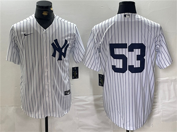 New York Yankees #53 Bobby Abreu White Cool Base Stitched Jersey