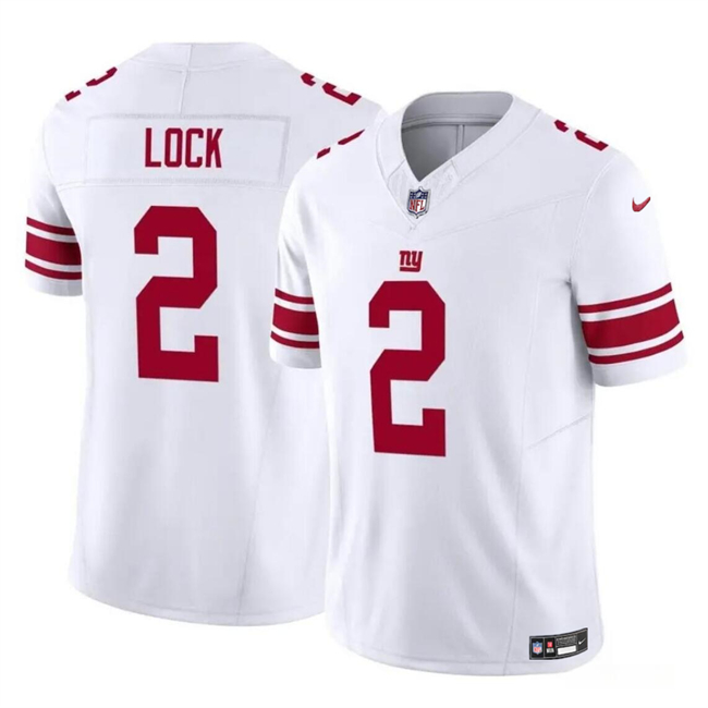 New York Giants #2 Drew Lock White 2023 F.U.S.E. Vapor Untouchable Limited Stitched Jersey