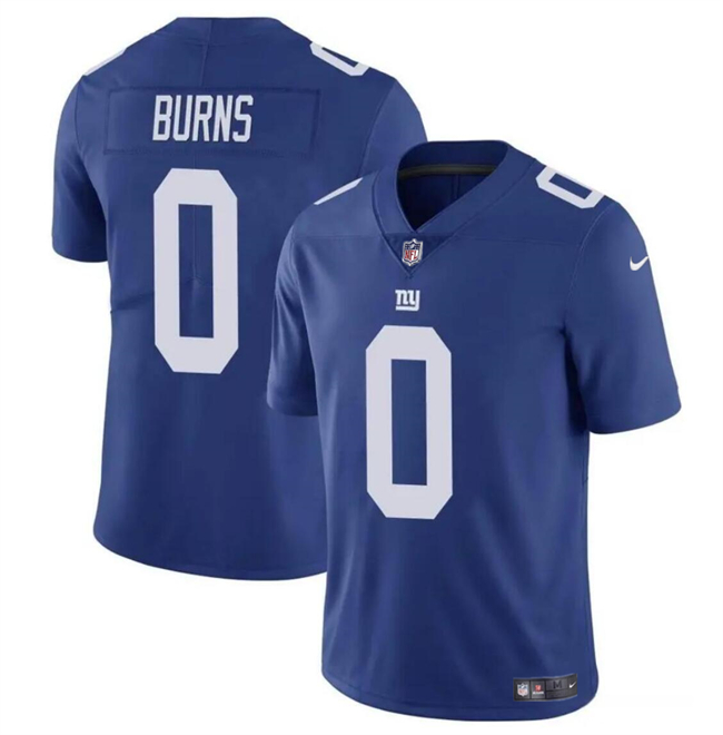 New York Giants #0 Brian Burns Blue Vapor Untouchable Limited Stitched Jersey