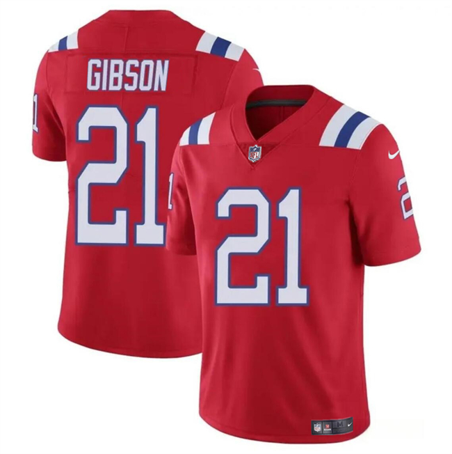 New England Patriots #21 Antonio Gibson Red Vapor Limited Stitched Jersey