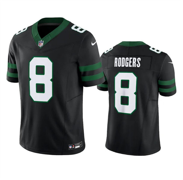 New York Jets #8 Aaron Rodgers Black 2024 F.U.S.E. Vapor Limited Stitched Jersey