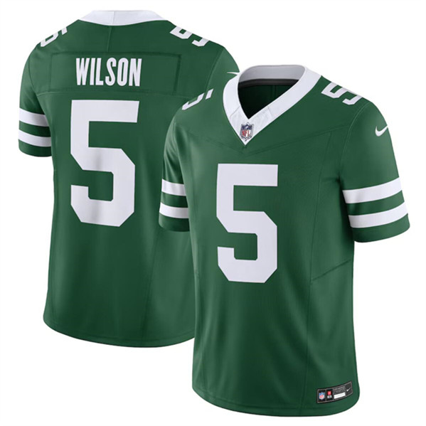 New York Jets #5 Garrett Wilson Green 2024 F.U.S.E. Vapor Limited Stitched Jersey