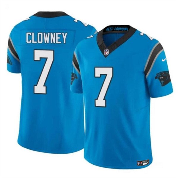Carolina Panthers #7 Jadeveon Clowney Blue 2024 F.U.S.E. Vapor Limited Stitched Jersey