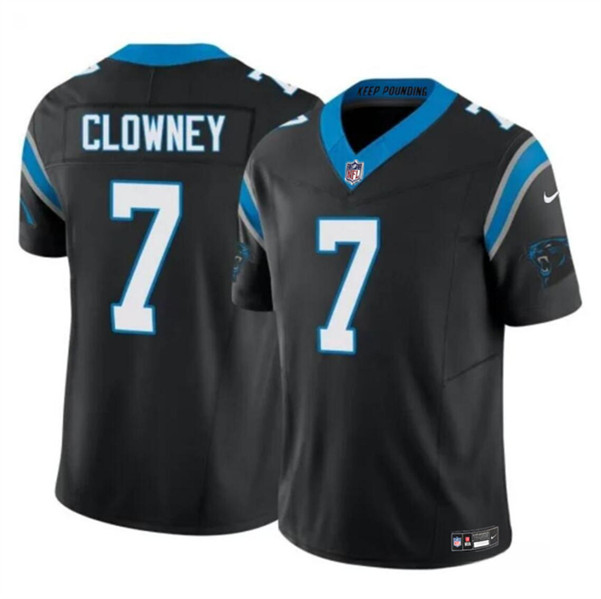 Carolina Panthers #7 Jadeveon Clowney Black 2024 F.U.S.E. Vapor Limited Stitched Jersey