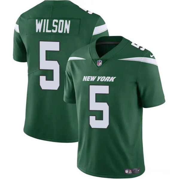 New York Jets #5 Garrett Wilson Green Vapor Untouchable Limited Stitched Jersey