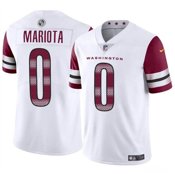 Washington Commanders #0 Marcus Mariota White Vapor Limited Stitched Jersey
