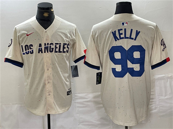 Los Angeles Dodgers #99 Joe Kelly Cream Stitched Jersey