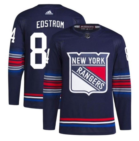 New York Rangers #84 Adam Edstrom Navy Stitched Jersey