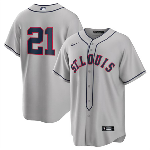 St. Louis Cardinals Custom Gray 2024 Rickwood Classic Stitched Jersey