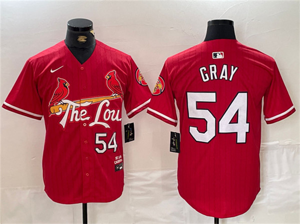 St. Louis Cardinals #54 Sonny Gray Red 2024 City Connect Stitched Jersey