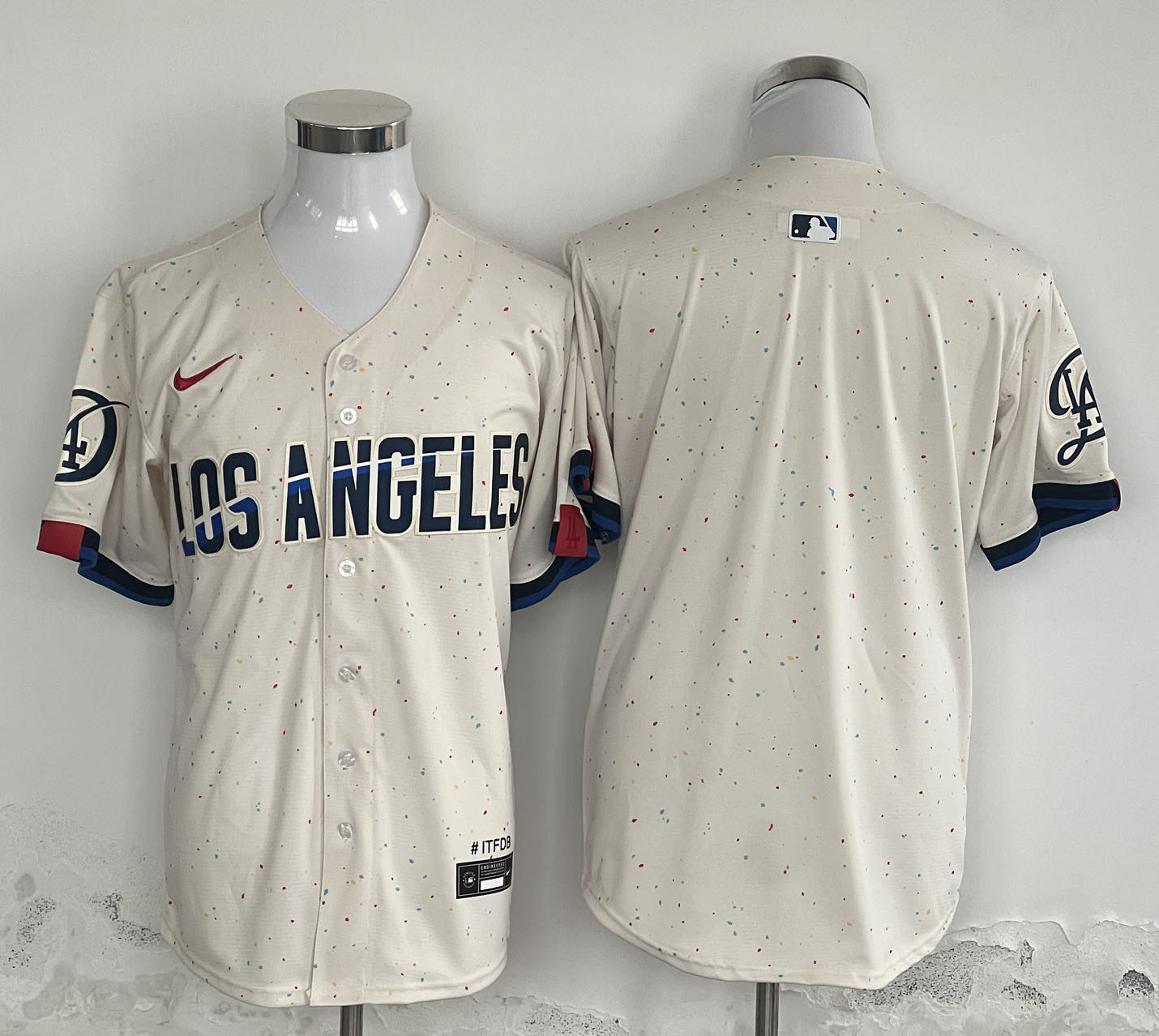 Los Angeles Dodgers Blank Cream Stitched Jersey