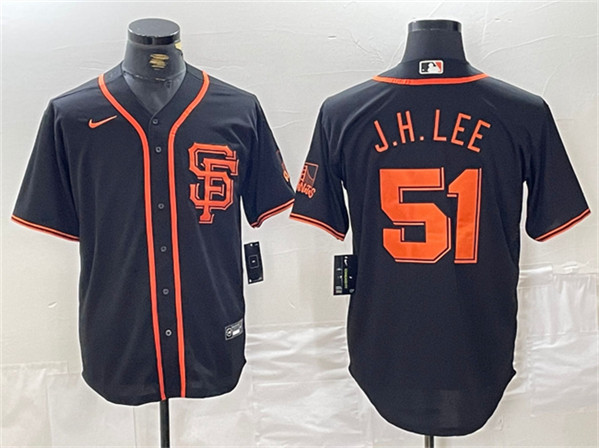 San Francisco Giants #51 Jung Hoo Lee Black Stitched Jersey