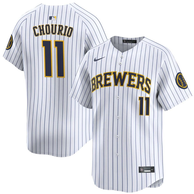 Milwaukee Brewers #11 Jackson Chourio White 2024 Alternate Limited Stitched Jersey