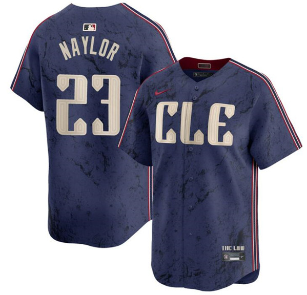 Cleveland Guardians #23 Bo Naylor Navy 2024 City Connect Limited Stitched Jersey