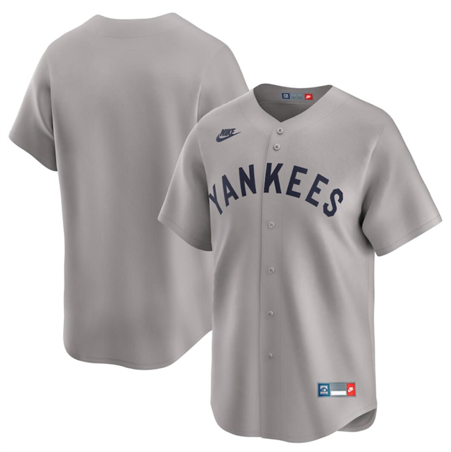 New York Yankees Blank Gray Cooperstown Collection Limited Stitched Jersey