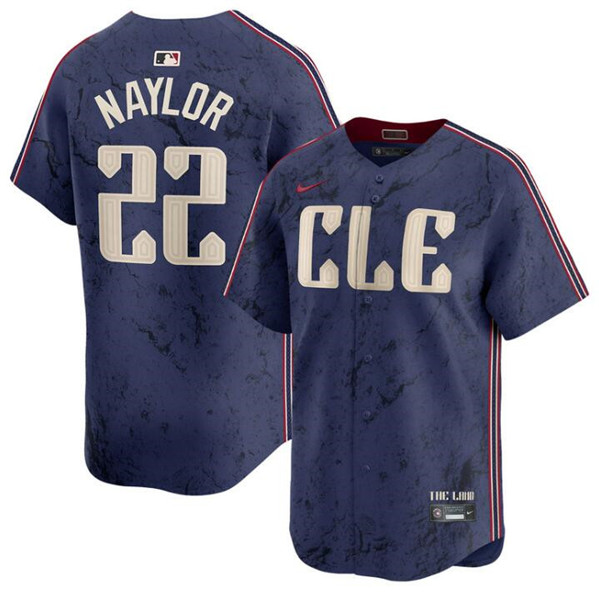Cleveland Guardians #22 Josh Naylor Navy 2024 City Connect Limited Stitched Jersey