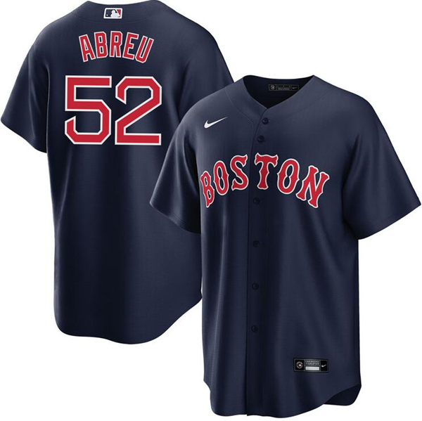 Boston Red Sox #52 Wilyer Abreu Navy Cool Base Stitched Jersey