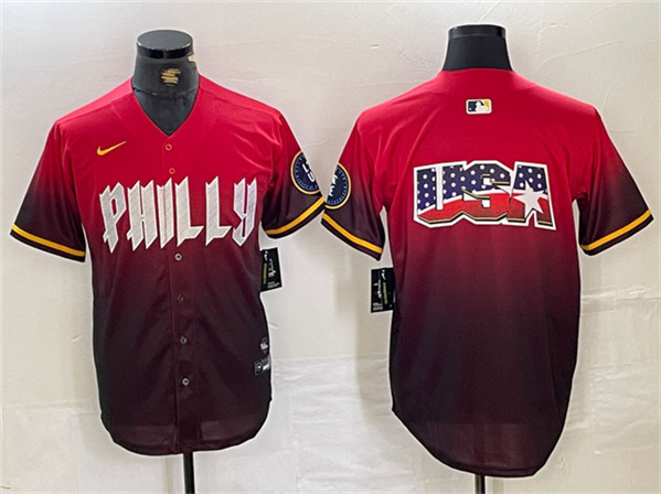Philadelphia Phillies Red Team Big Logo 2024 City Connect Limited Stitched Jersey