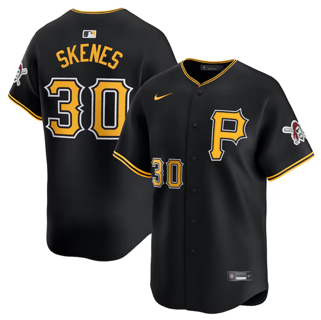 Pittsburgh Pirates #30 Paul Skenes Black 2024 Alternate Limited Stitched Jersey