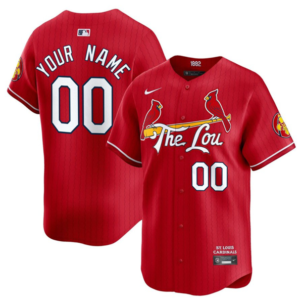 St. Louis Cardinals Custom Red 2024 City Connect Limited Stitched Jersey