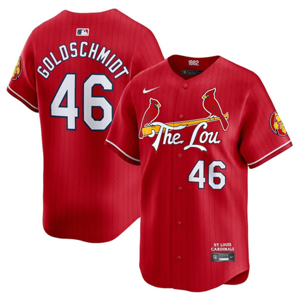 St. Louis Cardinals #46 Paul Goldschmidt Red 2024 City Connect Limited Stitched Jersey