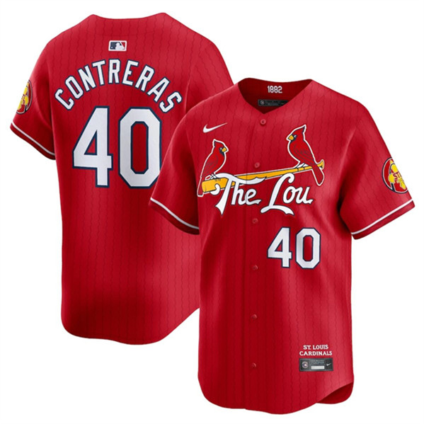 St. Louis Cardinals #40 Willson Contreras Red 2024 City Connect Limited Stitched Jersey