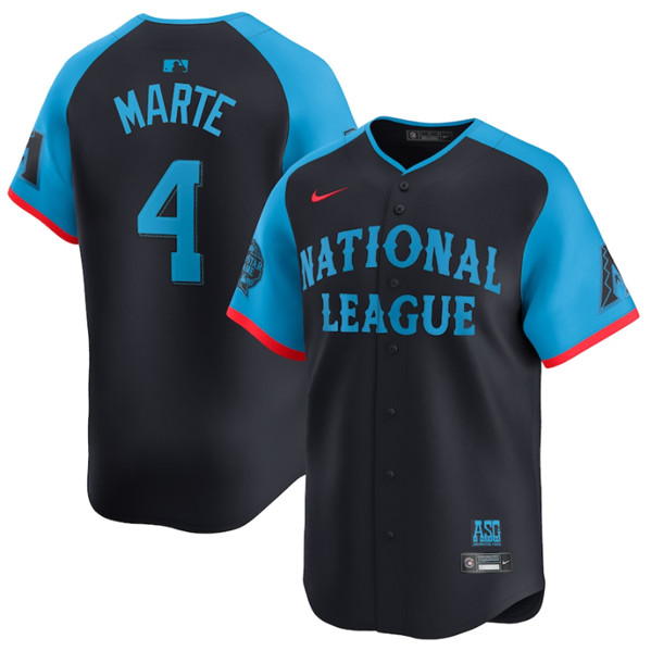 National League #4 Ketel Marte Navy 2024 All-Star Limited Stitched Jersey
