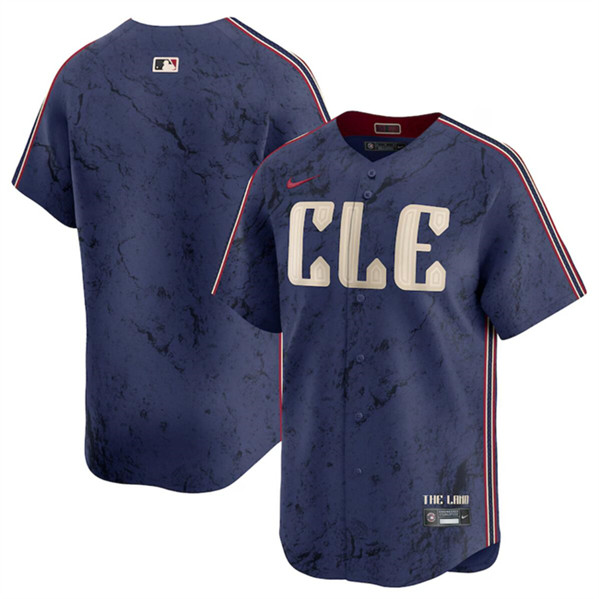 Cleveland Guardians Blank Navy 2024 City Connect Limited Stitched Jersey