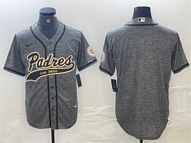 San Diego Padres Blank Gray Cool Base Stitched Jersey