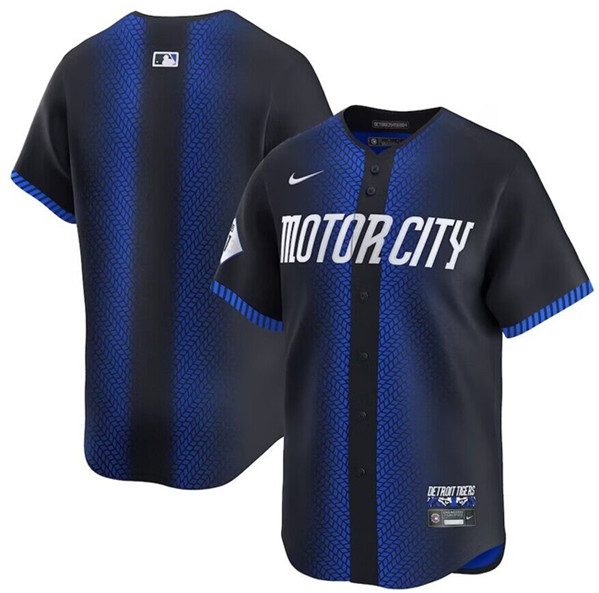 Detroit Tigers Blank 2024 Navy City Connect Cool Base Limited Stitched Jersey
