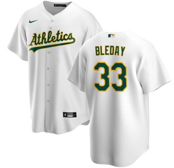 Oakland Athletics #33 JJ Bleday White Cool Base Stitched Jersey