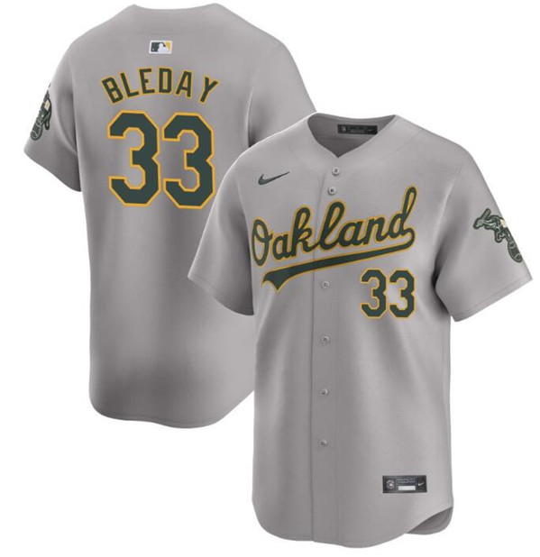 Oakland Athletics #33 JJ Bleday Gray 2024 Away Limited Stitched Jersey