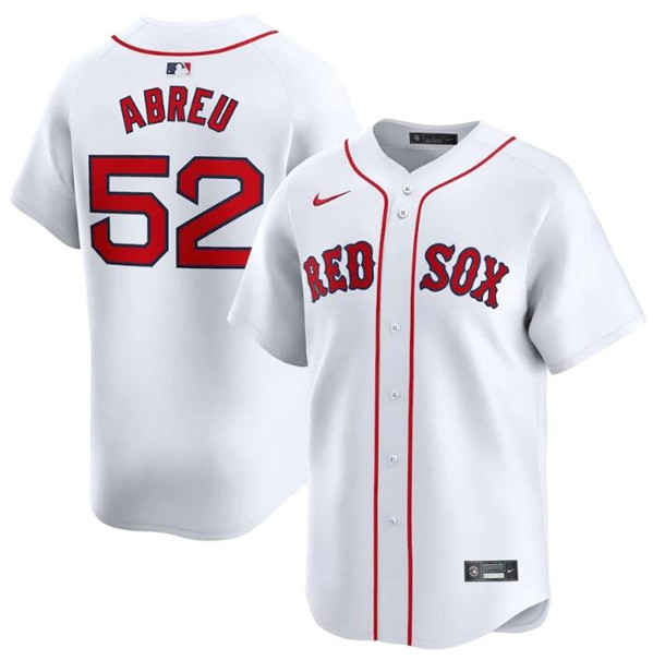 Boston Red Sox #52 Wilyer Abreu White 2024 Home Limited Stitched Jersey