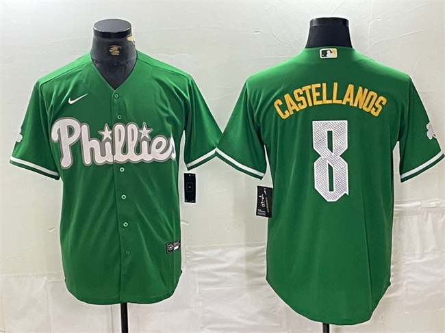 Philadelphia Phillies #8 Nick Castellanos Green 2024 City Connect Stitched Jersey