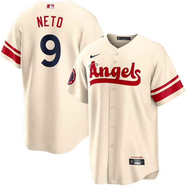 Los Angeles Angels #9 Zach Neto 2022 Cream City Connect Cool Base Stitched Jersey