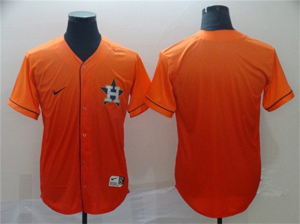 Houston Astros Blank Orange Fade Stitched Jersey